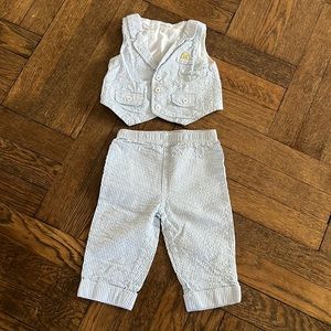Seersucker vest and pants